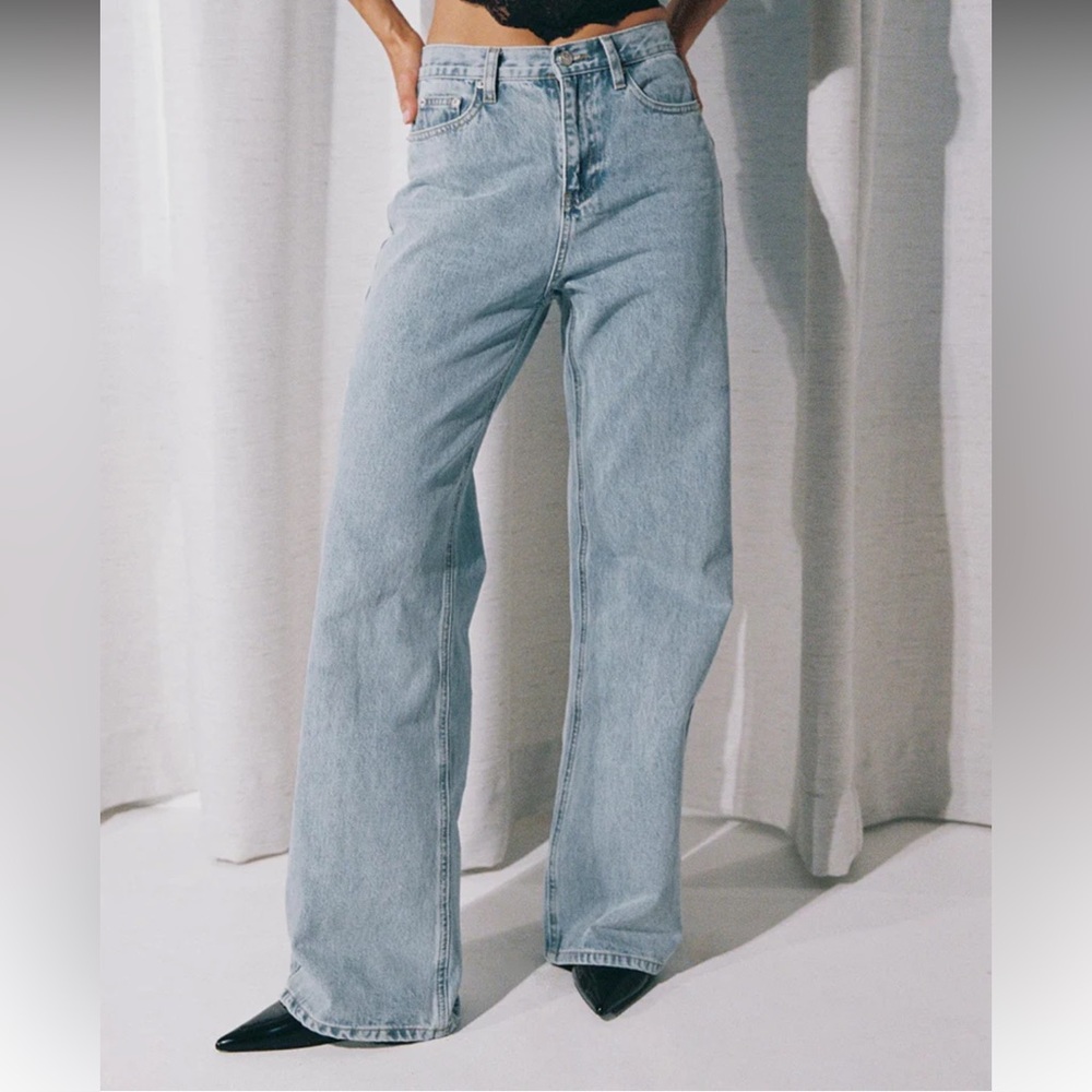 Princess Polly MAPLE FLARE JEAN LIGHT WASH DENIM - NWT